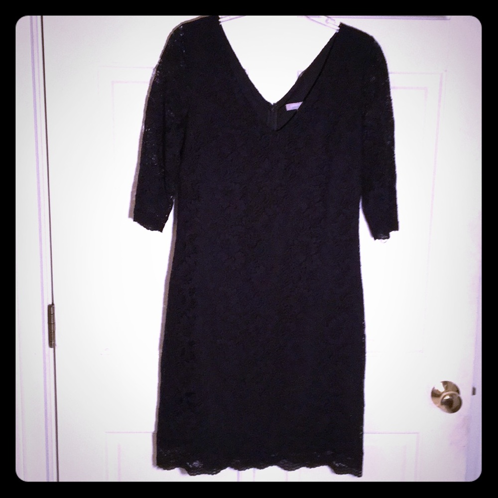 Banana Republic Size 8 Black Lace Dress